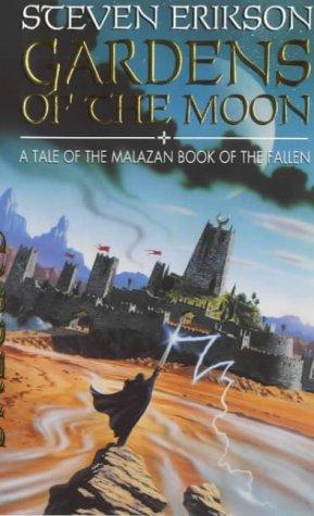 Cover art for the Malazan Book of the Fallen series by Steven Erikson, showing armored figures against a dark fantasy battlefield